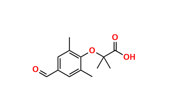 2-(4-formyl-2,6-dimethylphenoxy)-2-methylpropanoic acid
