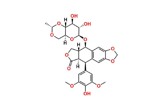 (5R,5aR,8aR,9R)-9-(((2R,4aR,6R,7R,8R,8aS)-7,8-dihydroxy-2-methylhexahydropyrano[3,2-d][1,3]dioxin-6-yl)oxy)-5-(4-hydroxy-3,5-dimethoxyphenyl)-5,8,8a,9-tetrahydrofuro[3`,4`:6,7]naphtho[2,3-d][1,3]dioxol-6(5aH)-one