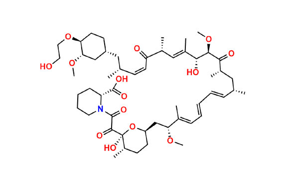(S)-1-(2-((2R,3R,6S)-2-Hydroxy-6-((2S,3E,5E,7E,9S,11R,13R,14R,15E,17R,19Z,21R)-14-hydroxy-22-((1S,3R,4R)-4-(2-hydroxyethoxy)-3-methoxycyclohexyl)-2,13-dimethoxy-3,9,11,15,17,21-hexamethyl-12,18-dioxodocosa-3,5,7,15,19-pentaen-1-yl)-3-methyltetrahydro-2H-pyran-2-yl)-2-oxoacetyl)piperidine-2-carboxylic Acid