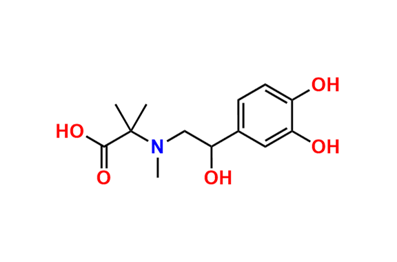 2-((2-(3,4-dihydroxyphenyl)-2-hydroxyethyl)(methyl)amino)-2-methylpropanoic acid