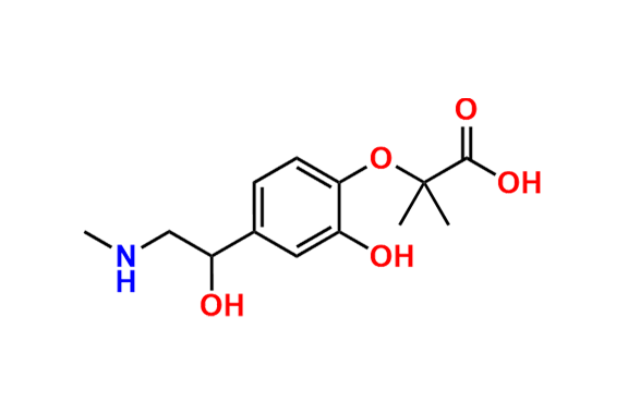 2-(2-hydroxy-4-(1-hydroxy-2-(methylamino)ethyl)phenoxy)-2-methylpropanoic acid