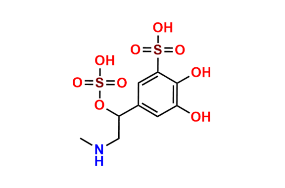 2,3-dihydroxy-5-(2-(methylamino)-1-(sulfooxy)ethyl)benzenesulfonic acid