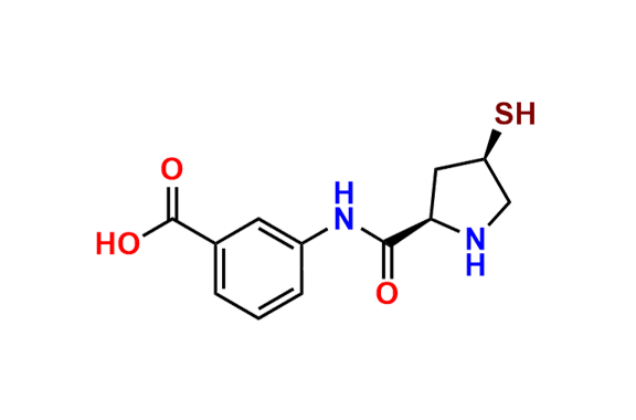 3-[[[(2R,4R)-4-Mercapto-2-pyrrolidinyl]carbonyl]amino]benzoic Acid