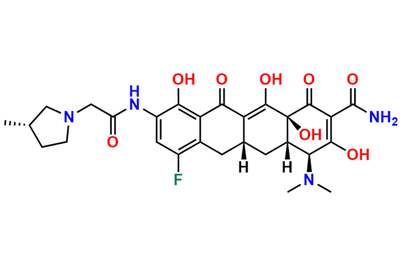 (4S,4aS,5aR,12aS)-4-(Dimethylamino)-7-fluoro-3,10,12,12a-tetrahydroxy-9-(2-((S)-3-methylpyrrolidin-1-yl)acetamido)-1,11-dioxo-1,4,4a,5,5a,6,11,12a-octahydrotetracene-2-carboxamide