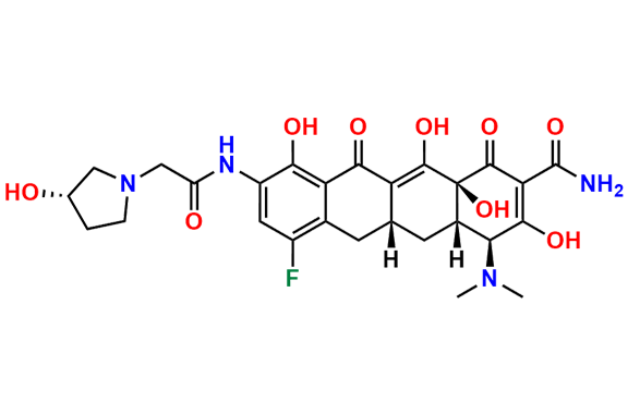 (4S,4aS,5aR,12aS)-4-(Dimethylamino)-7-fluoro-3,10,12,12a-tetrahydroxy-9-(2-((S)-3-hydroxypyrrolidin-1-yl)acetamido)-1,11-dioxo-1,4,4a,5,5a,6,11,12a-octahydrotetracene-2-carboxamide