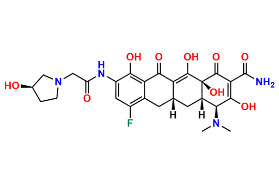 (4S,4aS,5aR,12aS)-4-(Dimethylamino)-7-fluoro-3,10,12,12a-tetrahydroxy-9-(2-((R)-3-hydroxypyrrolidin-1-yl)acetamido)-1,11-dioxo-1,4,4a,5,5a,6,11,12a-octahydrotetracene-2-carboxamide