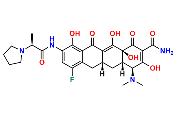 (4S,4aS,5aR,12aS)-4-(Dimethylamino)-7-fluoro-3,10,12,12a-tetrahydroxy-1,11-dioxo-9-((S)-2-(pyrrolidin-1-yl)propanamido)-1,4,4a,5,5a,6,11,12a-octahydrotetracene-2-carboxamide