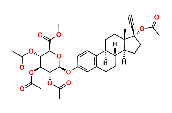Ethynyl Estradiol 17-Acetate 3-(2`,3`,4`-Tri-O-acetyl)-Beta-D-glucuronide Methyl Ester