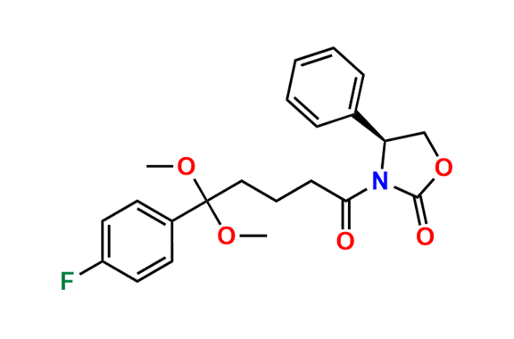 (S)-3-(5-(4-Fluorophenyl)-5,5-dimethoxypentanoyl)-4-phenyloxazolidin-2-one
