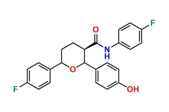 (3R)-N,6-bis(4-fluorophenyl)-2-(4-hydroxyphenyl)tetrahydro-2H-pyran-3-carboxamide