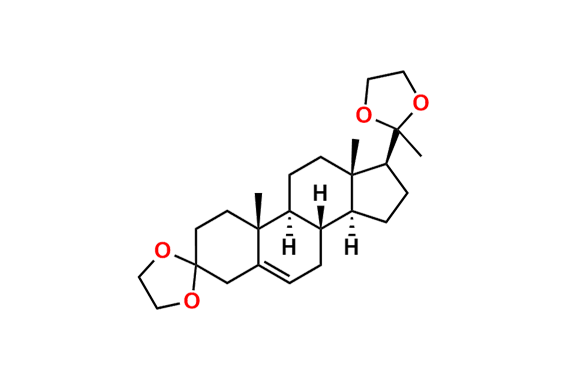 Pregn-5-ene-3,20-dione Bis(cyclic ethylene acetal)