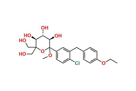 (3R,4S,5S)-2-(4-Chloro-3-(4-ethoxybenzyl)phenyl)-6,6-bis(hydroxymethyl)-2-methoxytetrahydro-2H-pyran-3,4,5-triol