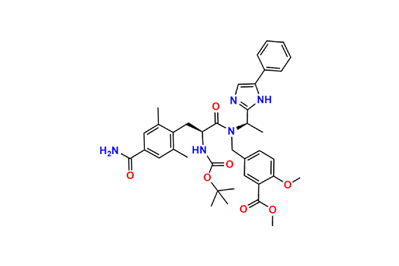 Methyl 5-(((S)-2-((tert-butoxycarbonyl)amino)-3-(4-carbamoyl-2,6-dimethylphenyl)-N-((S)-1-(5-phenyl-1H-imidazol-2-yl)ethyl)propanamido)methyl)-2-methoxybenzoate
