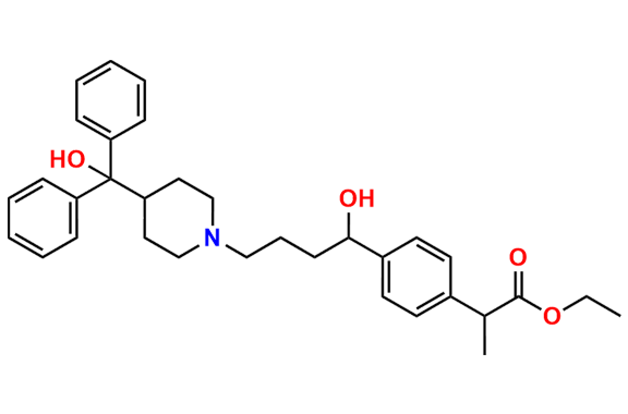 Ethyl 2-(4-(1-hydroxy-4-(4-(hydroxydiphenylmethyl)piperidin-1-yl)butyl)phenyl)propanoate