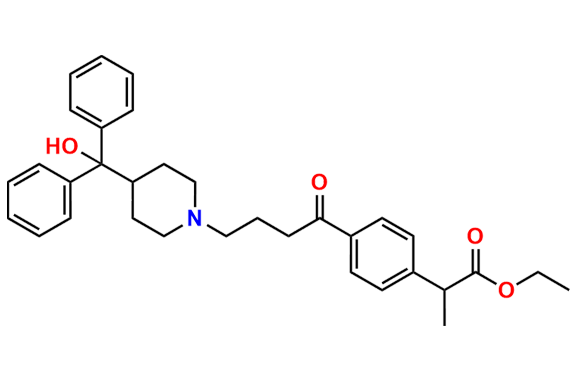 Ethyl 2-(4-(4-(4-(hydroxydiphenylmethyl)piperidin-1-yl)butanoyl)phenyl)propanoate