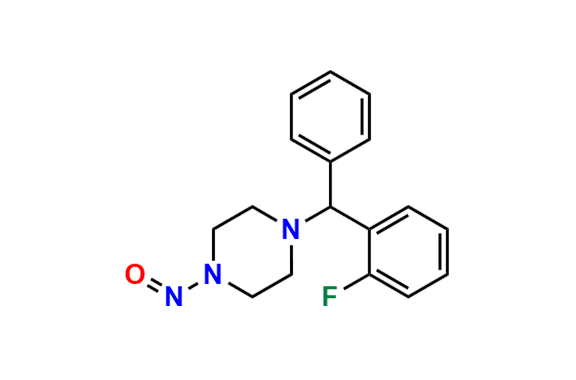 1-((2-fluorophenyl)(phenyl)methyl)-4-nitrosopiperazine