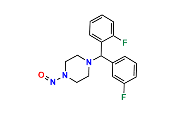 1-((2-fluorophenyl)(3-fluorophenyl)methyl)-4-nitrosopiperazine