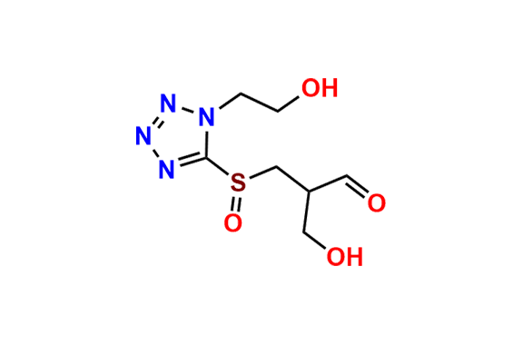 3-Hydroxy-2-(((1-(2-hydroxyethyl)-1H-tetrazol-5-yl)sulfinyl)methyl)propanal