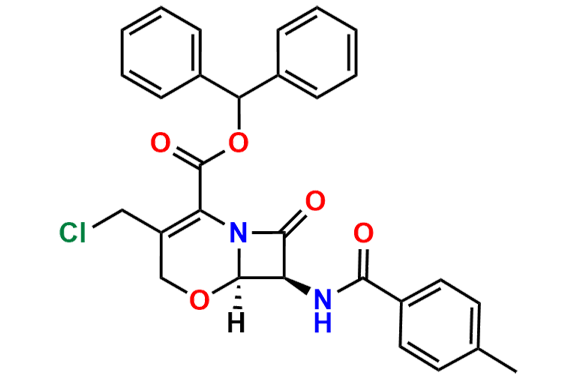Benzhydryl (6R,7S)-3-(chloromethyl)-7-(4-methylbenzamido)-8-oxo-5-oxa-1-azabicyclo[4.2.0]oct-2-ene-2-carboxylate