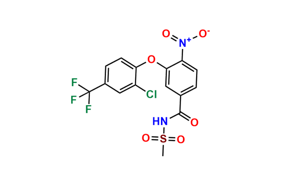3-(2-Chloro-4-(trifluoromethyl)phenoxy)-N-(methylsulfonyl)-4-nitrobenzamide