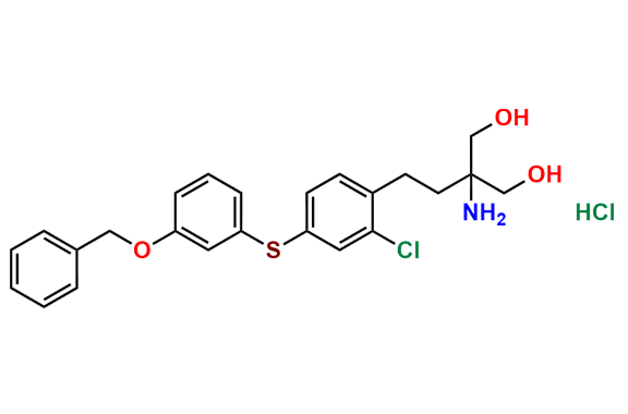 2-Amino-2-(4-((3-(benzyloxy)phenyl)thio)-2-chlorophenethyl)propane-1,3-diol Hydrochloride