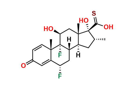 6alpha,9alpha-Difluoro-11beta,17alpha-dihydroxy-16alpha-methyl-3-oxoandrosta-1,4-diene-17a-carbothioic Acid