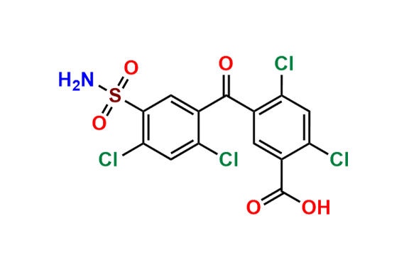 2,4-dichloro-5-(2,4-dichloro-5-sulfamoylbenzoyl)benzoic acid
