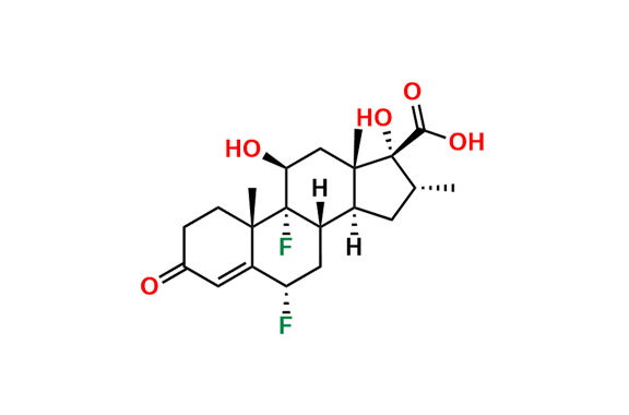 (6S,8S,9R,10S,11S,13S,14S,16R,17R)-6,9-Difluoro-11,17-dihydroxy-10,13,16-trimethyl-3-oxo-2,3,6,7,8,9,10,11,12,13,14,15,16,17-tetradecahydro-1H-cyclopenta[a]phenanthrene-17-carboxylic Acid