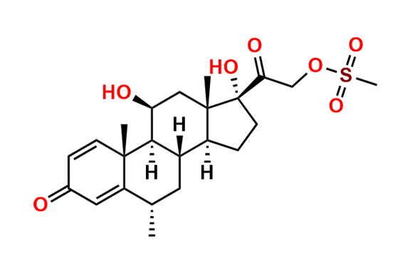 2-((6S,8S,9S,10R,11S,13S,14S,17R)-11,17-Dihydroxy-6,10,13-trimethyl-3-oxo-6,7,8,9,10,11,12,13,14,15,16,17-dodecahydro-3H-cyclopenta[a]phenanthren-17-yl)-2-oxoethyl Methanesulfonate