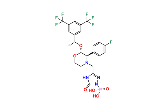 (3-(((2R,3R)-2-((R)-1-(3,5-bis(Trifluoromethyl)phenyl)ethoxy)-3-(4-fluorophenyl)morpholino)methyl)-5-oxo-4,5-dihydro-1H-1,2,4-triazol-1-yl)phosphonic Acid