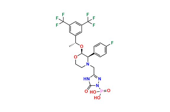(3-(((2S,3R)-2-((R)-1-(3,5-bis(Trifluoromethyl)phenyl)ethoxy)-3-(4-fluorophenyl)morpholino)methyl)-5-oxo-4,5-dihydro-1H-1,2,4-triazol-1-yl)phosphonic Acid
