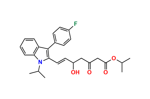 Isopropyl (E)-7-(3-(4-fluorophenyl)-1-isopropyl-1H-indol-2-yl)-5-hydroxy-3-oxohept-6-enoate