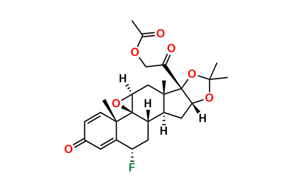 (6alpha,9beta,11beta,16alpha)-21-(Acetyloxy)-9,11-epoxy-6-fluoro-16,17-[(1-methylethylidene)bis(oxy)]pregna-1,4-diene-3,20-dione
