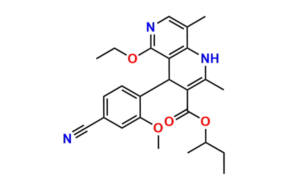 sec-Butyl 4-(4-cyano-2-methoxyphenyl)-5-ethoxy-1,4-dihydro-2,8-dimethyl-1,6-naphthyridine-3-carboxylate