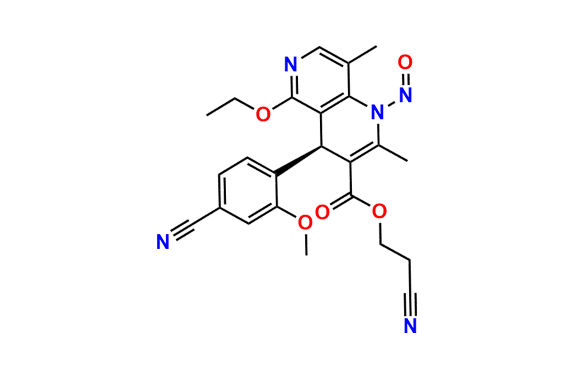 (S)-2-cyanoethyl 4-(4-cyano-2-methoxyphenyl)-5-ethoxy-1,4-dihydro-2,8-dimethyl-1-nitroso-1,6-naphthyridine-3-carboxylate