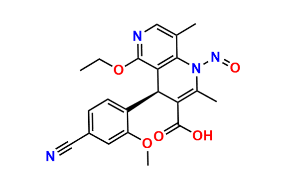 (S)-4-(4-cyano-2-methoxyphenyl)-5-ethoxy-1,4-dihydro-2,8-dimethyl-1-nitroso-1,6-naphthyridine-3-carboxylic acid