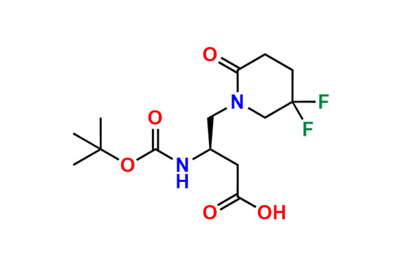 (3R)-3-t-butoxycarbonylamino-4-(5,5-difluoro-2-oxopiperidin-1-yl)butyric acid