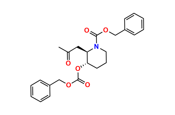 Trans-N,O-Bis(benzyloxycarbonyl) 3-Hydroxy-2-(2-oxopropyl)piperidine