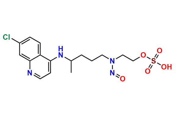 2-((4-((7-chloroquinolin-4-yl)amino)pentyl)(nitroso)amino)ethyl hydrogen sulfate