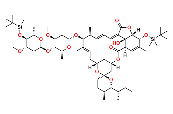 5-O-Demethyl-4``,5-bis-O-[(1,1-dimethylethyl)dimethylsilyl]-22,23-dihydro-28-oxo-avermectin A1a