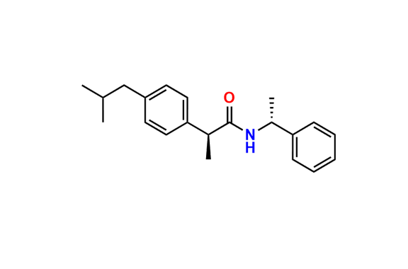 (R,S)-N-(1-Phenylethyl) Ibuprofen Amide