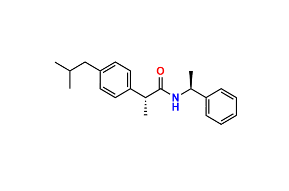 (S,R)-N-(1-Phenylethyl) Ibuprofen Amide