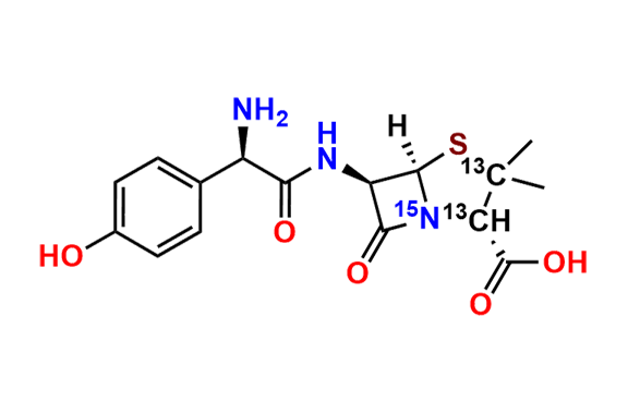 Amoxicillin-13C2,15N (Mixture of Diastereomers)