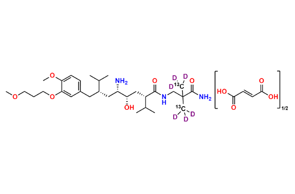 Aliskiren Hemifumarate-13C2,d6