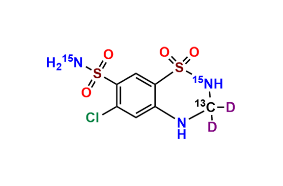 Hydrochlorothiazide-13C,15N2,d2