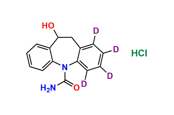 10,11-Dihydro-10-Hydroxy Carbamazepine-d4 (Hydrochloride salt)