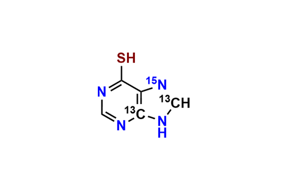6-Mercaptopurine-13C2,15N1