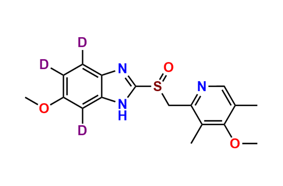6-Methoxy-2-(((4-methoxy-3,5-dimethylpyridin-2-yl)methyl)sulfinyl)-1H-benzo(d)imidazole-4,5,7-d3