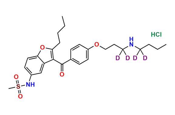 Desbutyl Dronedarone-d4 Hydrochloride