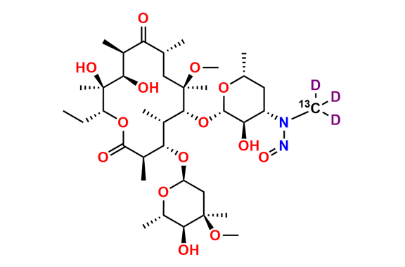 N,N-Didemethyl-N-Methyl(13CD3)-N-nitroso Clarithromycin